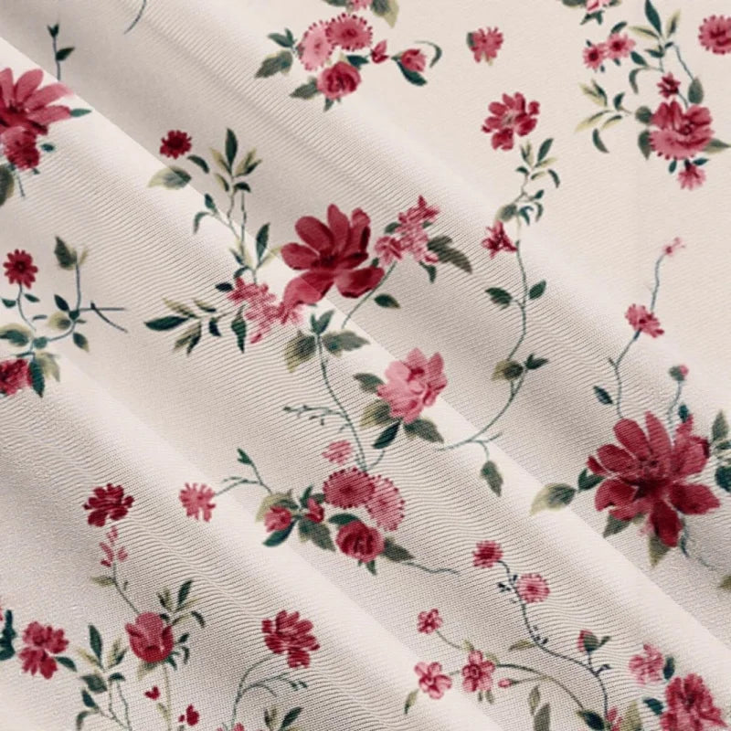 Women Summer Casual Sweet Floral Print Halter Dress High Waist Pleated Slim Fit A-line Dress Casual Vacation Dress