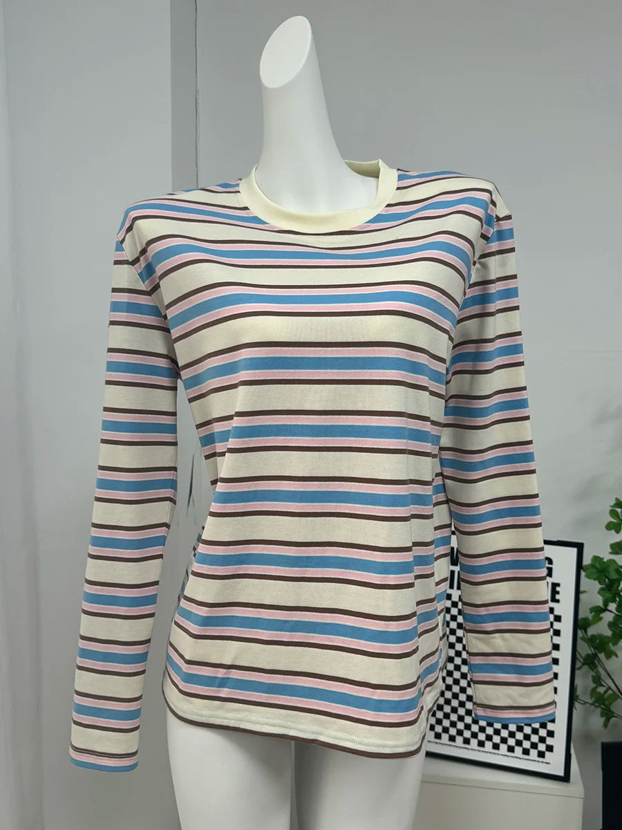 Hirsionsan Polo Neck T Shirt Women Soft Chic Tees 95% Cotton Jumper Clothes Loose Casual Pullover 2025 Summer New Crop Tops