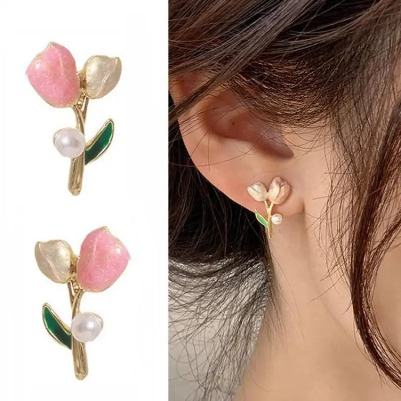 925 Silver Needle Hollow Crystal Swan Earrings For Women Korean Jewelry 2025 Trending New Luxury Animal Pearl Stud Earrings Gift