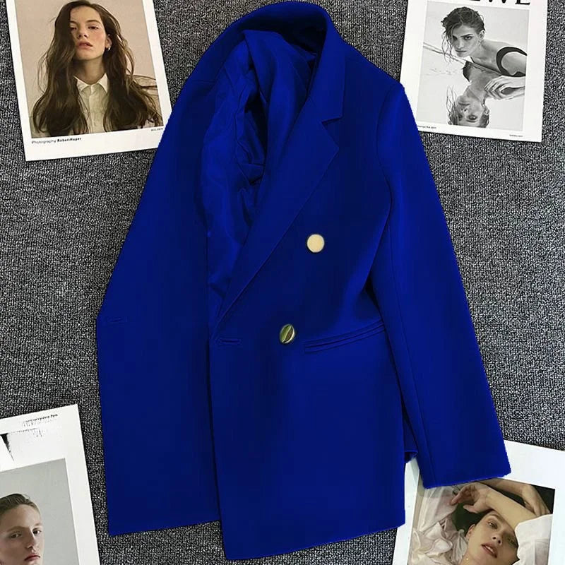 Women's Suit Coat Elegant Sports Casual Blazer Korean Fashion Luxury Jacket Autumn Solid Color Office Ladies Clothing Basic New