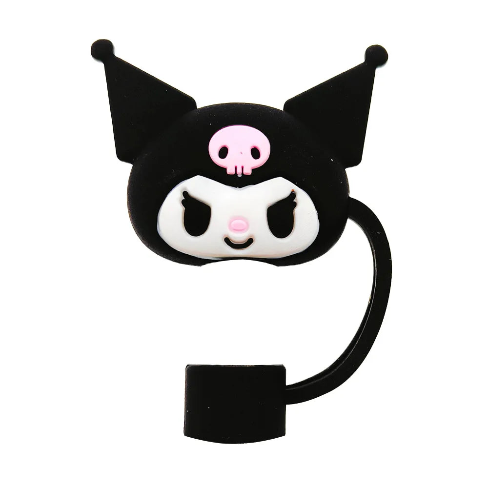 Sanrio Silicone Sealing Straw Plug Cartoon Hello Kitty Reusable Drinking Dust Cap Plugs Tips Cover Suit Cup Cute DIY Accessories