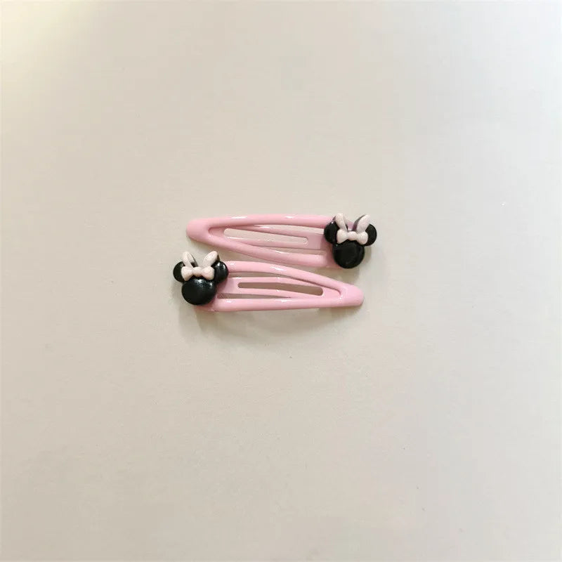 Disney Anime Minnie Mouse Hairrope Hairpin Kawaii Minnie Hair Accessories Cartoon Girl Hairpin Baby Gifts