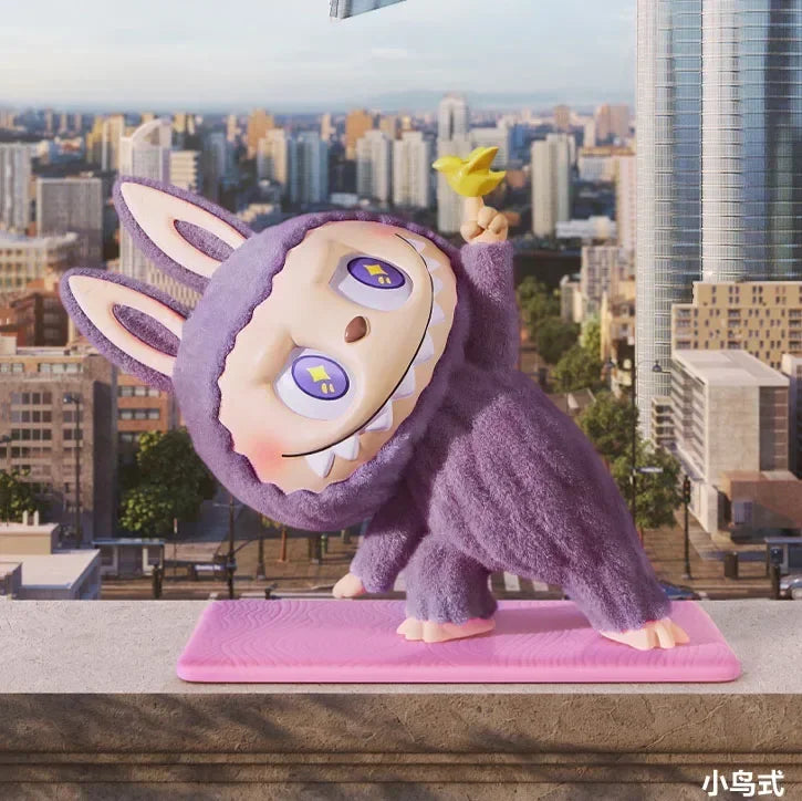 POP MART LABUBU THE MONSTERS Lazy Yoga Series Blind Box Toys Kawaii Anime Action Figure Caixa Caja Mystery Box Dolls Girls Gift
