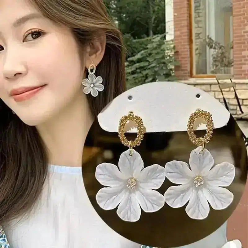 925 Silver Needle Korean Fashion Tassel Pearl Earrings For Women Jewelry 2025 Trending New Vintage Women's Pearl Drop Earrings