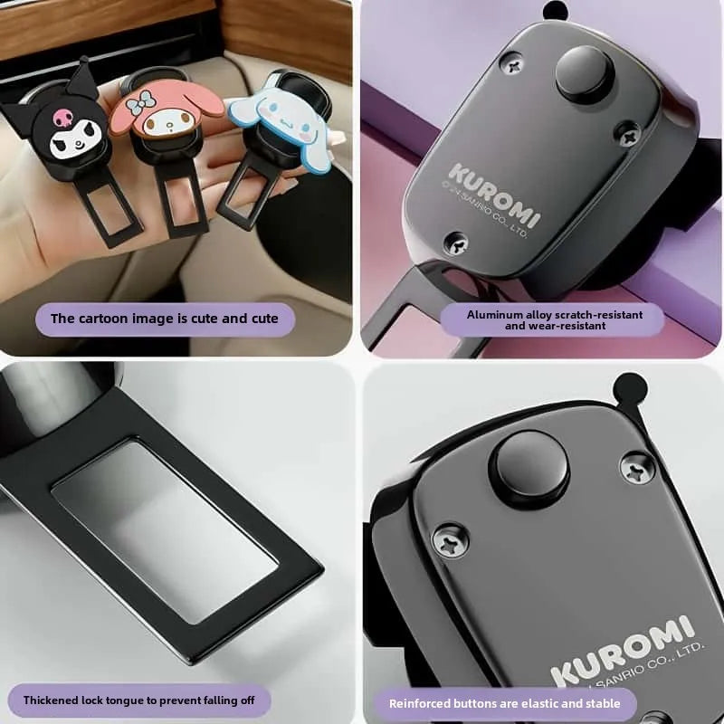 Sanrio Car Seat Belt Limiter Catch kuromi My melody Cartoon Cartoon Car Accessories Children Seat Belt Extension Fixer Wholesale