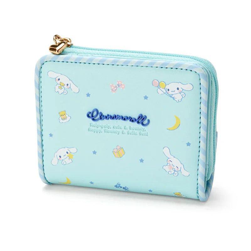 Sanrio Cinnamoroll Kuromi My Melody Hello Kitty Kawaii PU Leather Wallet Card Holders Casual Coin Purse Money Bag