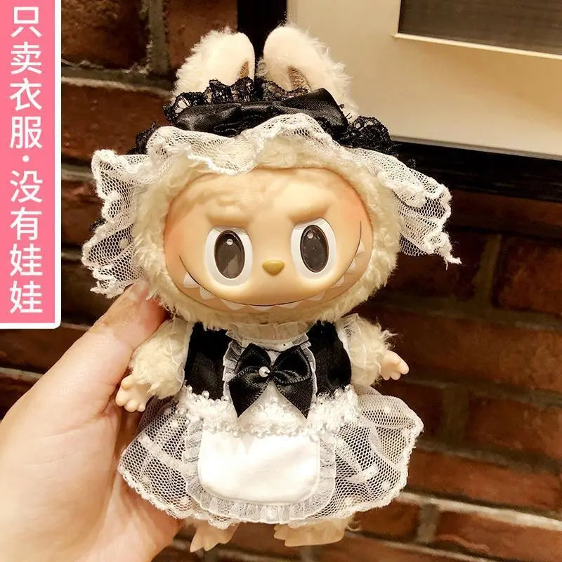 Labubu Macarons Pendant Clothes Popular Labubu Vinyl Toy Blind Boxes Pop Mart Dolls Clothing Labubu Holiday Children'S Gift