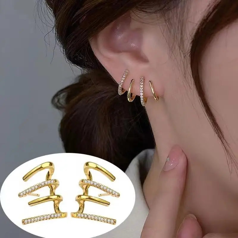 925 Silver Needle Hollow Crystal Swan Earrings For Women Korean Jewelry 2025 Trending New Luxury Animal Pearl Stud Earrings Gift