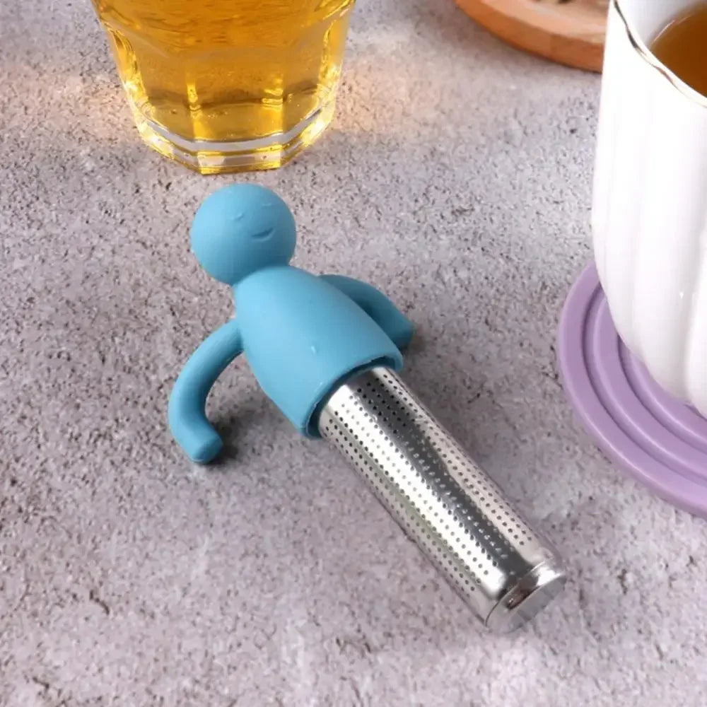Stainless Steel Tea Infuser Kitchen Accessory Household Use Reusable Metal Makeup Brushes Massage Kitchen Dining Bar Garden