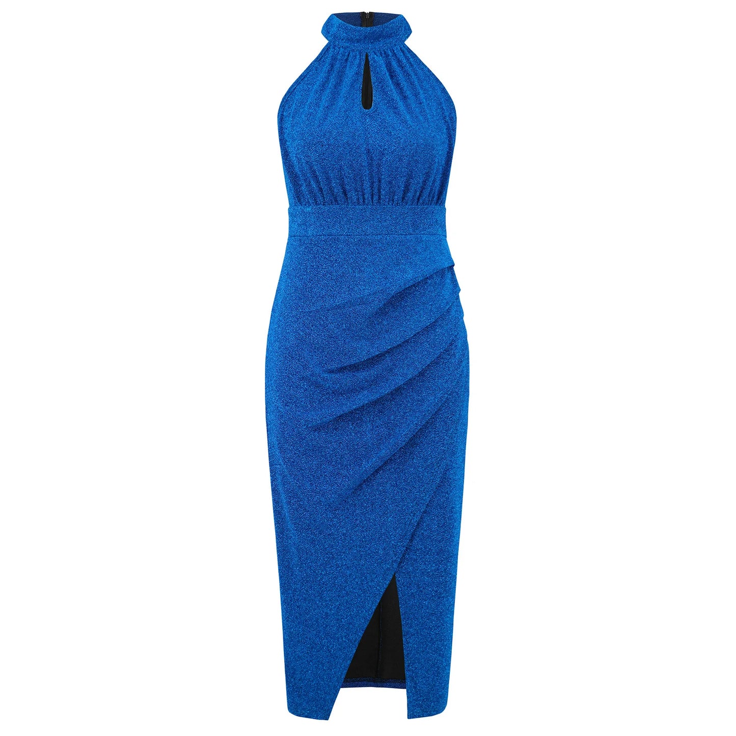 VigoCasey 2025 Female Sleeveless Evening Party Dress Women Summer Solid Bodycon Dress Sexy Lady Stand-up Collar Tight Dresses