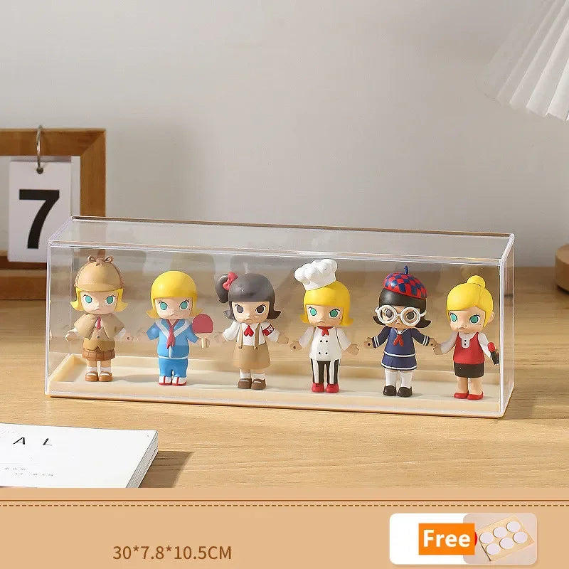Acrylic Clear Doll Toys Storage Organizer Box Mystery Box Display Stand For Pop Dolls Storage Case Waterproof Dust Proof Box