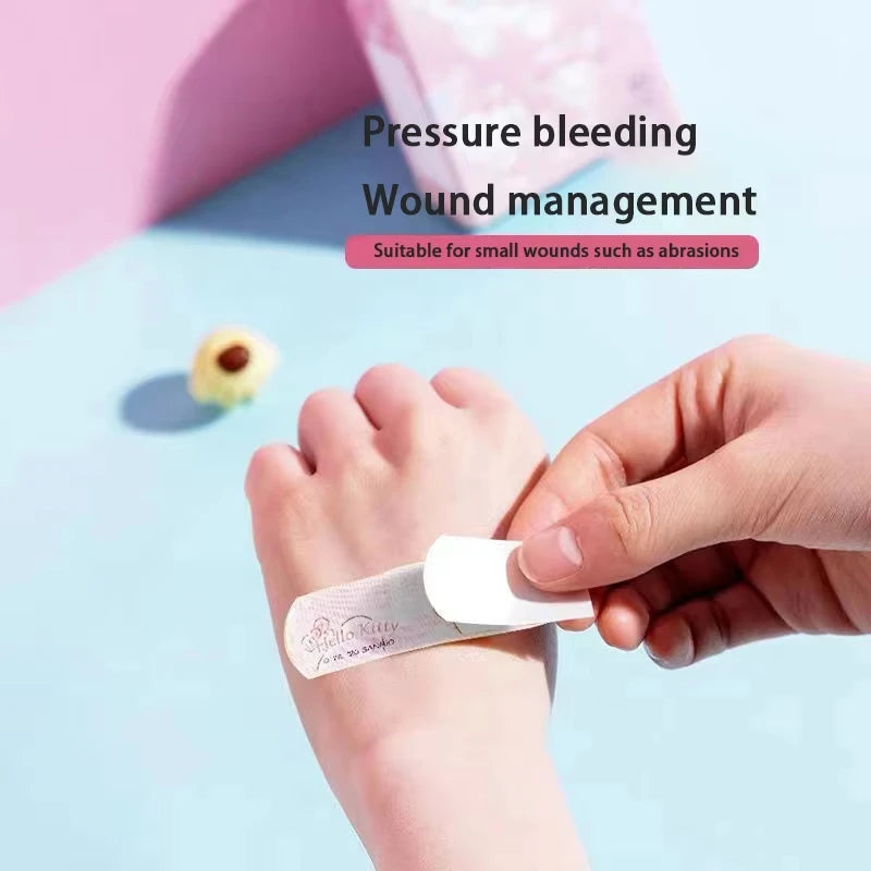 40Pcs Bandaid Sanrio Hello Kitty Hemostasis Bandages Melody Waterproof Dustproof Breathable Kids Emergency Band Aids Gift