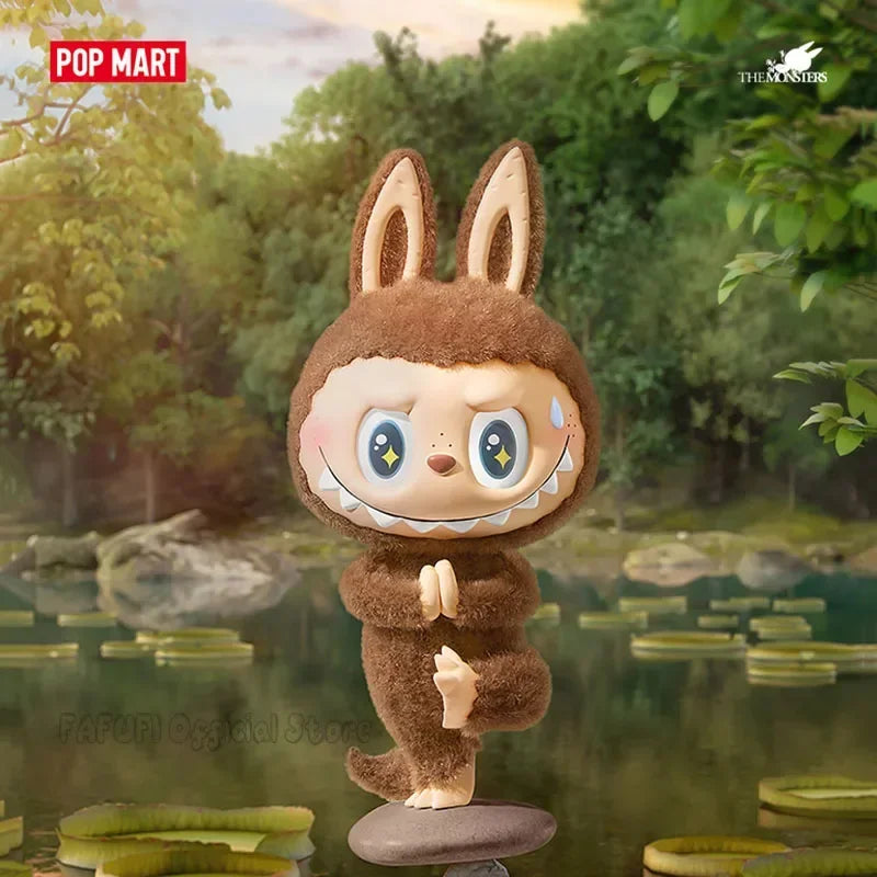 POP MART LABUBU THE MONSTERS Lazy Yoga Series Blind Box Toys Kawaii Anime Action Figure Caixa Caja Mystery Box Dolls Girls Gift
