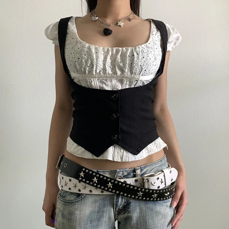 Solid Color Outer Waistband Vest Women's Cross-border Sleeveless Slim-fit New Fashion Top Women