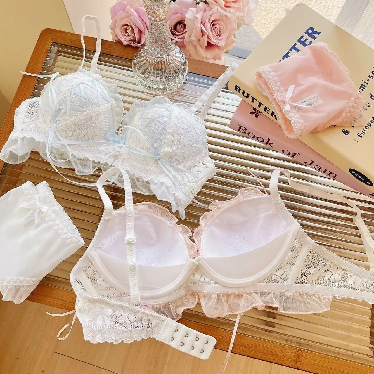 Japanese Style Lolita Princess Wind Lace Lace Lingerie Design for Girls Push-up Bra Women Underwear Push Up Bra