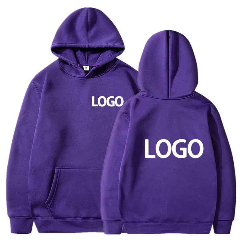 Customized Printing Men's and Women's Hoodies, Loose Casual Clothing, Fashionable Long Sleeved Hooded Pullover, 2025