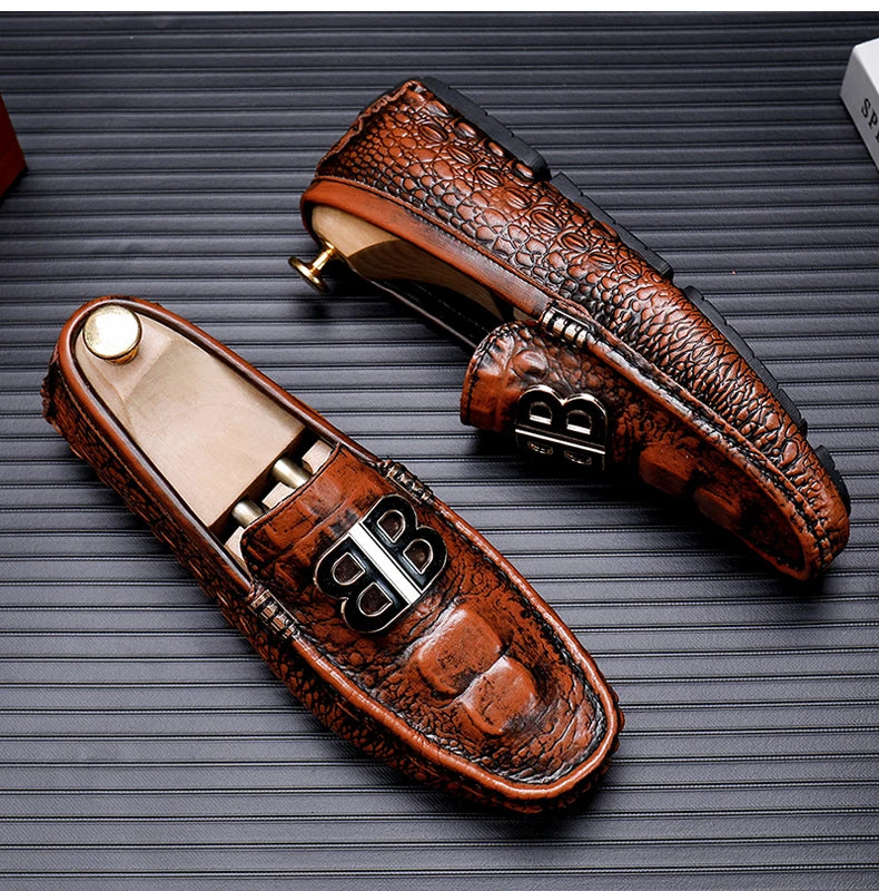 Loafers Men Men's Moccasins Slip-ons Casual Leather Luxury Shoes Designer Fashion Mocassin Homme Mocasines Hombre Autumn Loafer