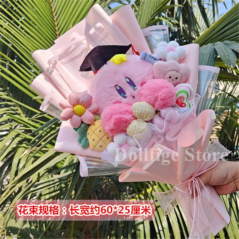 Sanrio Star Kirby Plush Cartoon Doll Bouquet Kirby Stuffed Doll Friend Graduation Birthday Valentine'S Day Photo Creative Gift