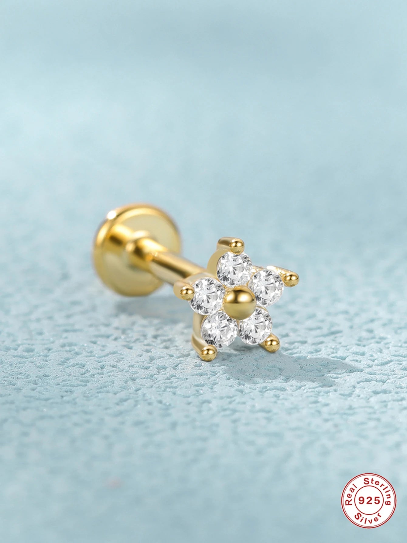 Aide 925 Sterling Silver 1pc Geometry Multi Piercing Stud Earrings For Women K Gold Simple Elegant Tassel Jewelry Gift Pendiente
