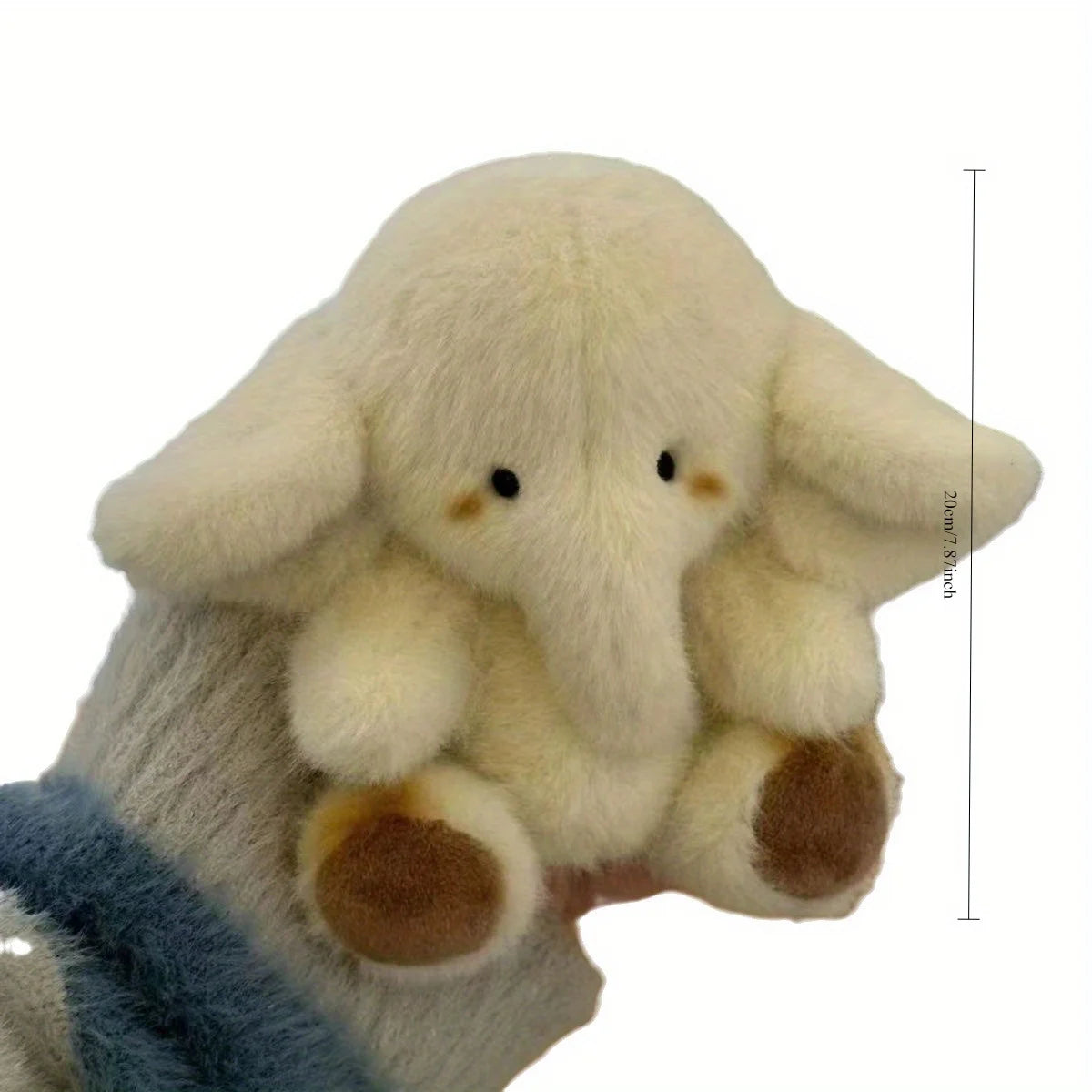 愛らしい大きな耳の赤ちゃん象のぬいぐるみ1個、柔らかいポリエステルのふわふわ象人形ペンダント、誕生日プレゼントに最適