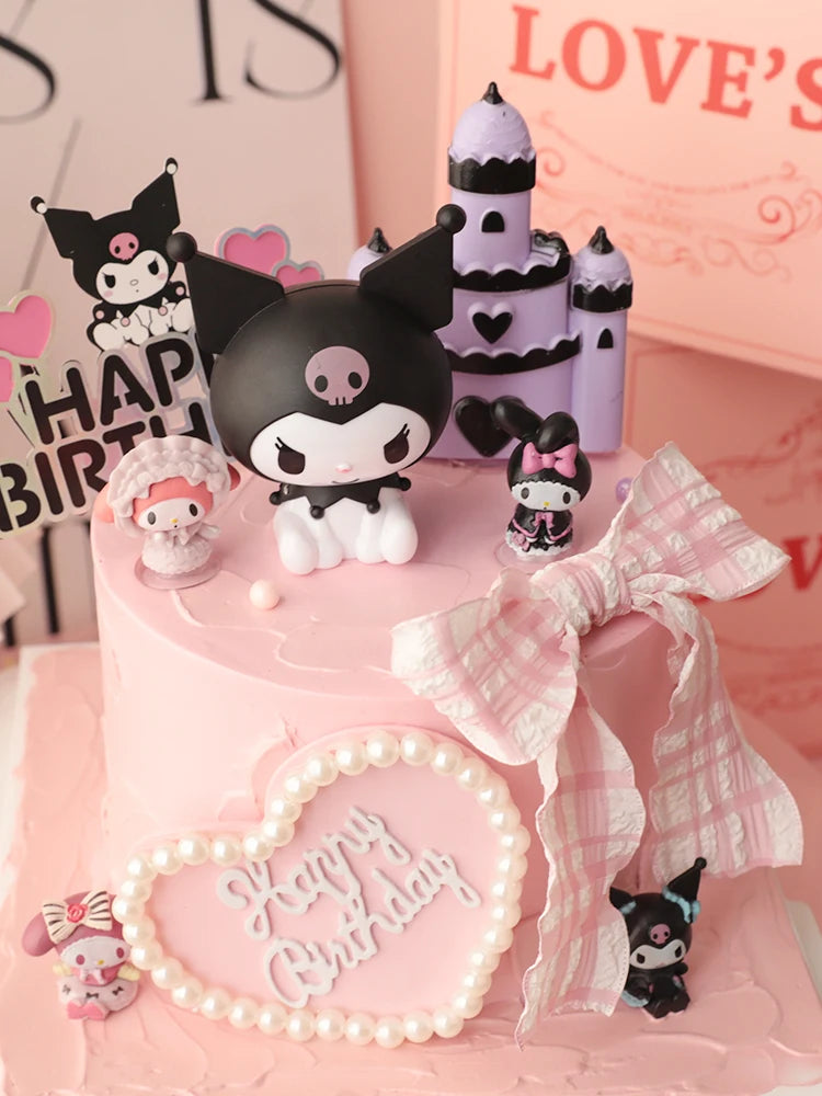 Cartoon Figure Kulomi Cake Decoration Sanrio Girl Child Happy Birthday Party Supplies Wedding Anniversary Decora Cake Topper