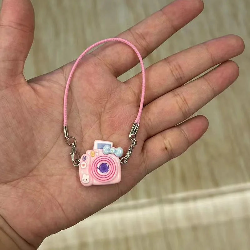Labubu Doll Accessories Dollhouse Mini DIY Camera Dress Up Plush Toy for 17cm Hanging Neck Accessories Dollhouse Pendant