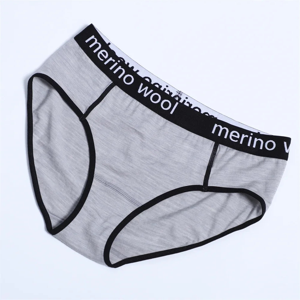 Women's 100% Merino Wool Bikini Brief Merino Underwear Lightweight Briefs Women Sports Active Panties Soft Breathable Anti-Odor