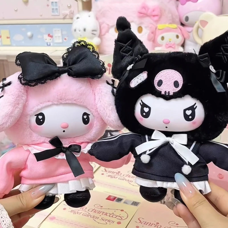 Genuine Sanrio Kuromi & Melody Angel Garden Series Vinyl Plush Blind Box Kawaii Mystery Box Pendants Doll Decor Toys As Gifts