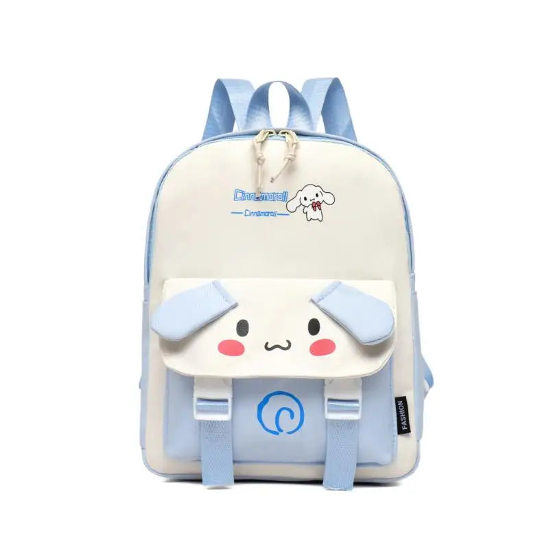Cute Kuromi Canvas Backpack For Girls School Bags Portability Teens College Student Large Travel Shoulder Bag Mochilas Escolares