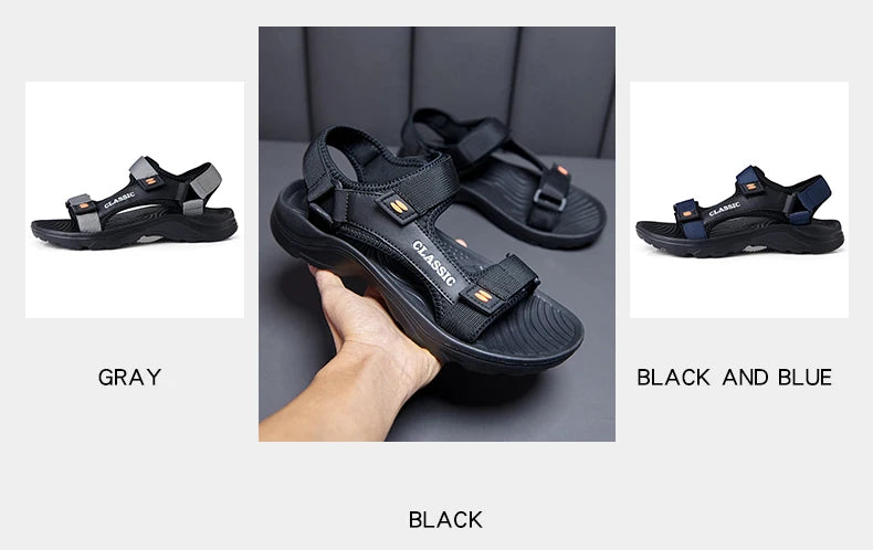 Men Sandals Summer Leisure Beach Holiday Sandals Men Shoes 2023 New Outdoor Sneakers Male Retro Comfortable Casual Sandals Men