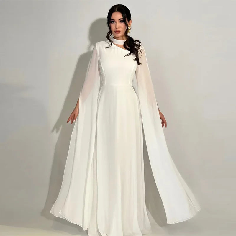 Party Dresses Women Long Dress Round Collar Solid Color Lace Up Tight Waist A Line 2025 Female Vestidos Temperament Maxi Gown