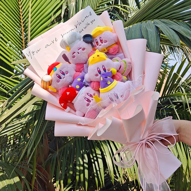 Sanrio Star Kirby Plush Cartoon Doll Bouquet Kirby Stuffed Doll Friend Graduation Birthday Valentine'S Day Photo Creative Gift