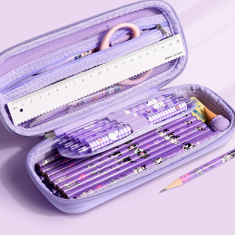 The new student cartoon HelloKitty3D pencil case is a waterproof, shock-resistant and large-capacity stationery case