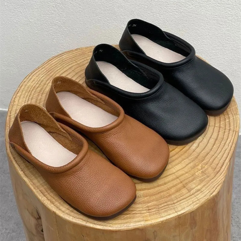 Flats Women Loafers Shoes Designer Leather Casual Shoes Autumn Soft Oxford Shoes 2024 New Trend Walking Cozy Chaussures Femme