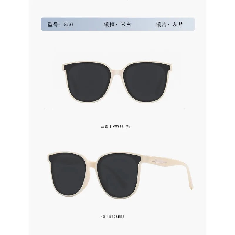 New sunglasses for women with a high-end feel, big face and slimming effect. Sunscreen, UV protection, polarized driving glasses