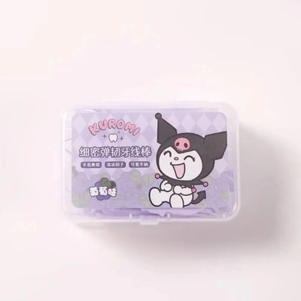 Miniso Melody Dental Floss Are Fine Elastic Have A Cute Fruity Flavor Kuromi Round Floss Boxes Are Portable for Teeth Cleaning