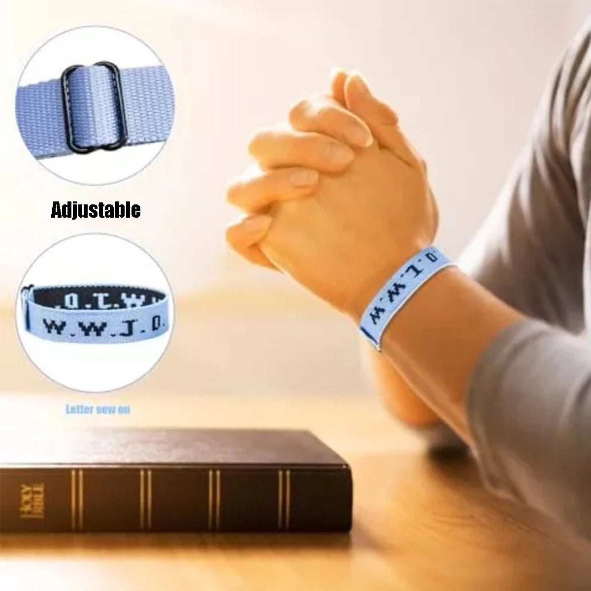 Harong WWJD Adjustable Colorful Bracelets What Wound Jesus Do Bracelets Inspirational Christian Jewelry Gifts for Women Men