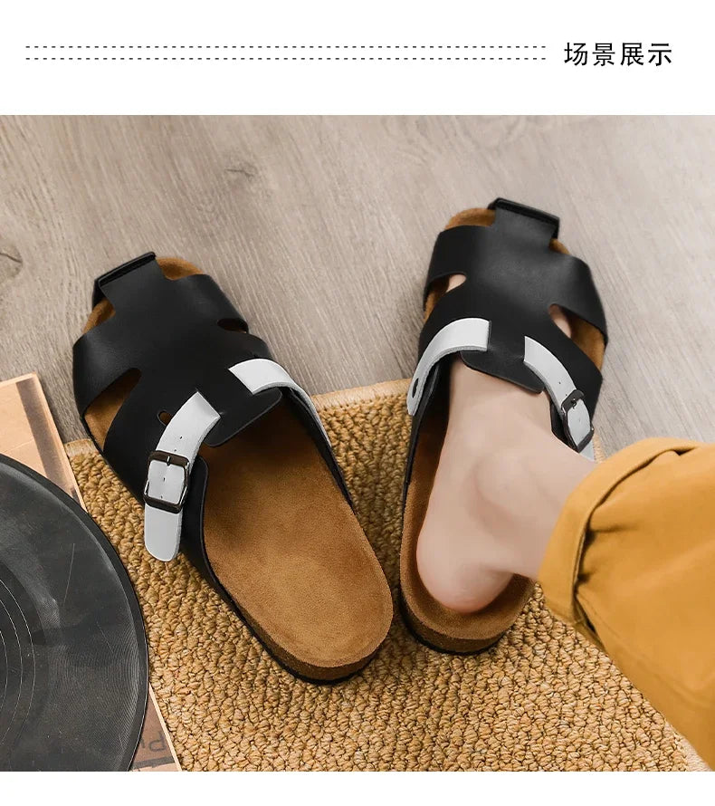 Fashion designer sandals for men-High quality beach shoes comfy non-slip slides luxury slippers free shipping