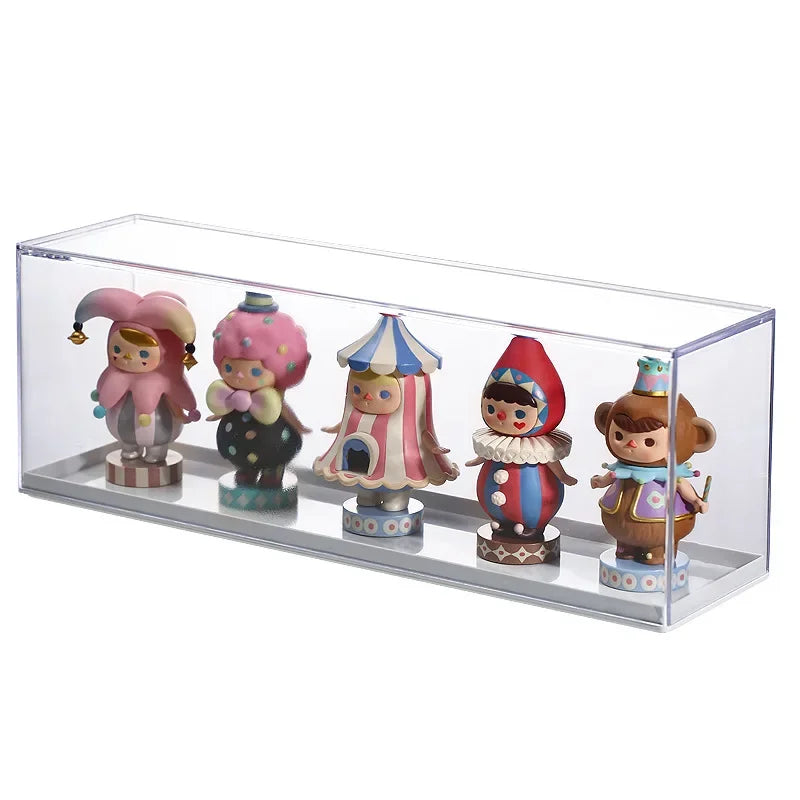 Acrylic Clear Doll Toys Storage Organizer Box Mystery Box Display Stand For Pop Dolls Storage Case Waterproof Dust Proof Box