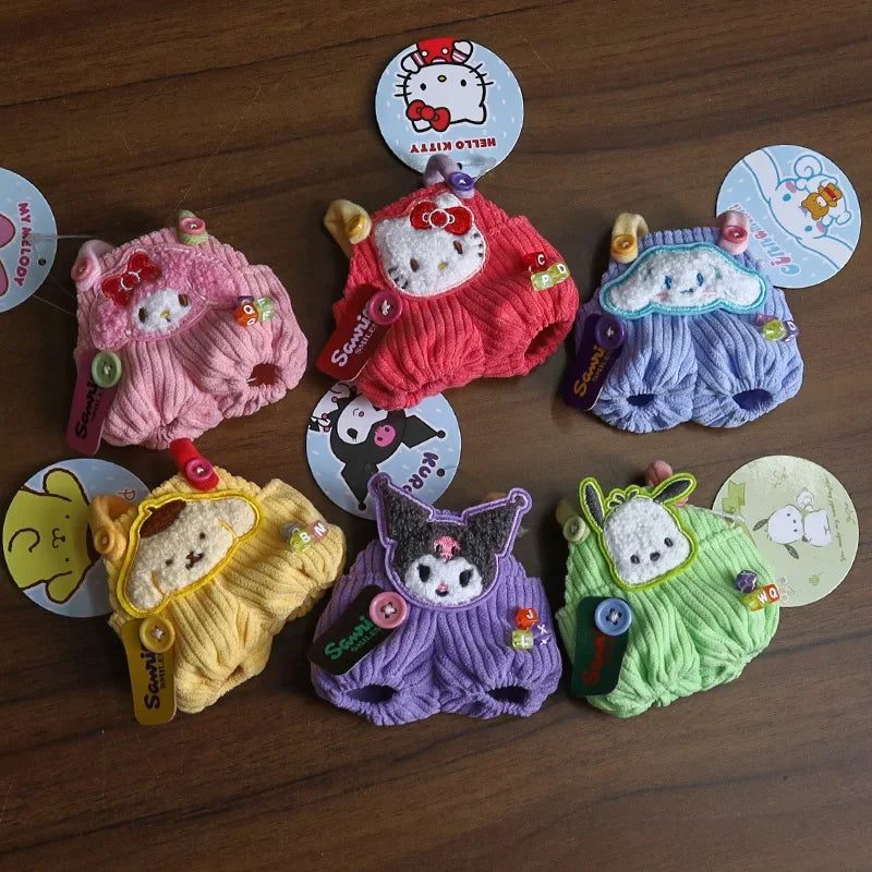 New Hot V1 V2 Labubu Hellokitty Kuromi Clothes Pendant Have A Seat Labubu Clothes Change Cotton Doll Fashion Outfit Accessories