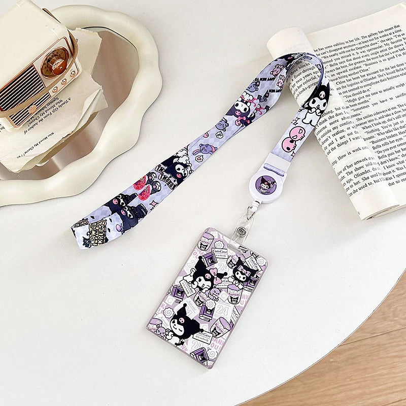 Sanrios Card Bag Cute Anime Figure Cinnamoroll Kuromi Id Bus Card Storage Case Holder Melody Pochacco Students Card Sleeve Gift