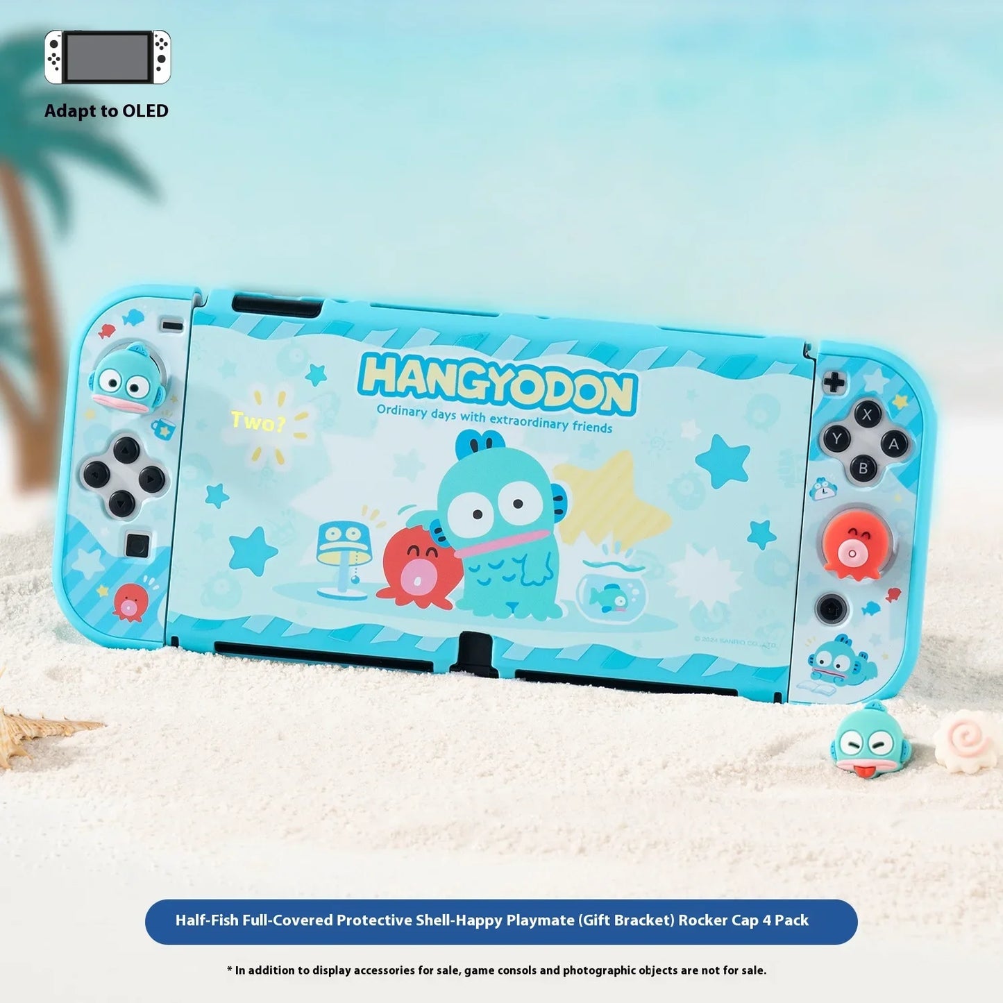 Sanrio Figure Hello Kitty Switch Ns/Oled Protective Case Hard Shell Protective Cover Plug Base Cute Peripheries Game Accessories