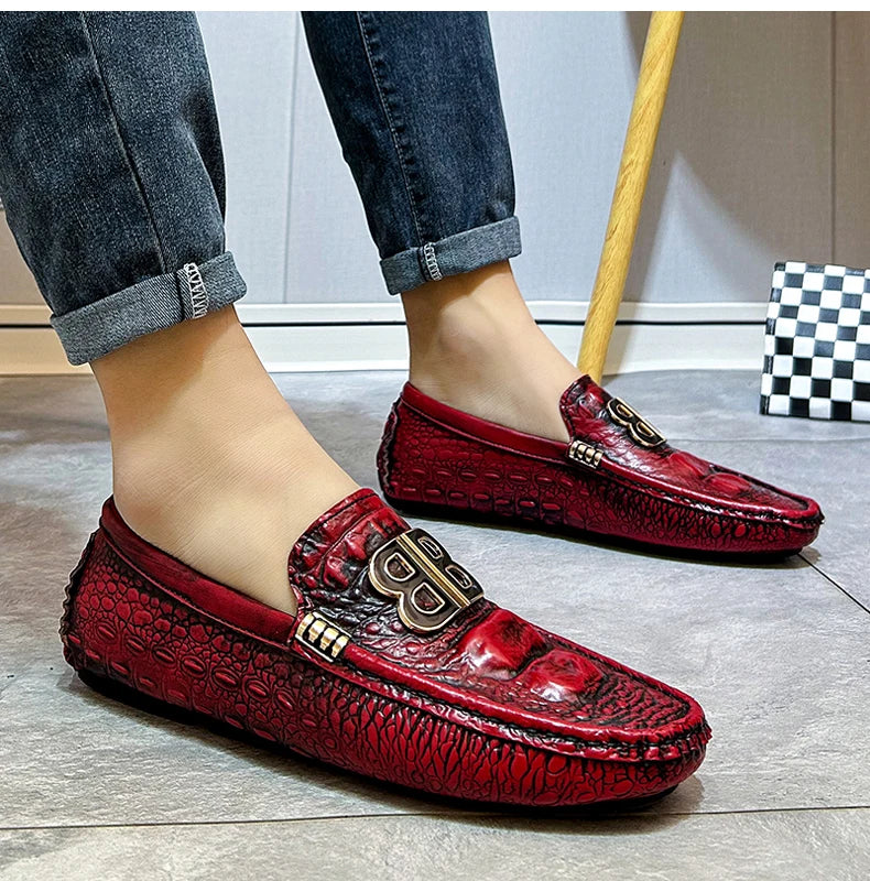 Loafers Men Men's Moccasins Slip-ons Casual Leather Luxury Shoes Designer Fashion Mocassin Homme Mocasines Hombre Autumn Loafer