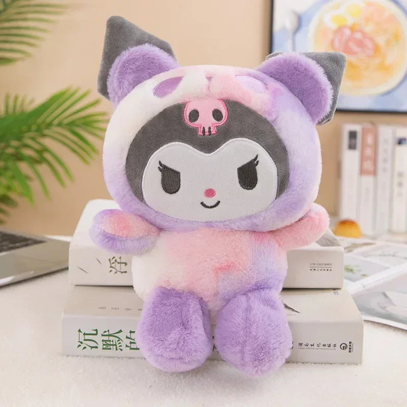 Kawaii Anime Sanrioed Hello Kitty Kuromi Cinnamoroll Plush Dolls Room Ornaments Pillow Toy Girl Children Birthday Valentine Gift