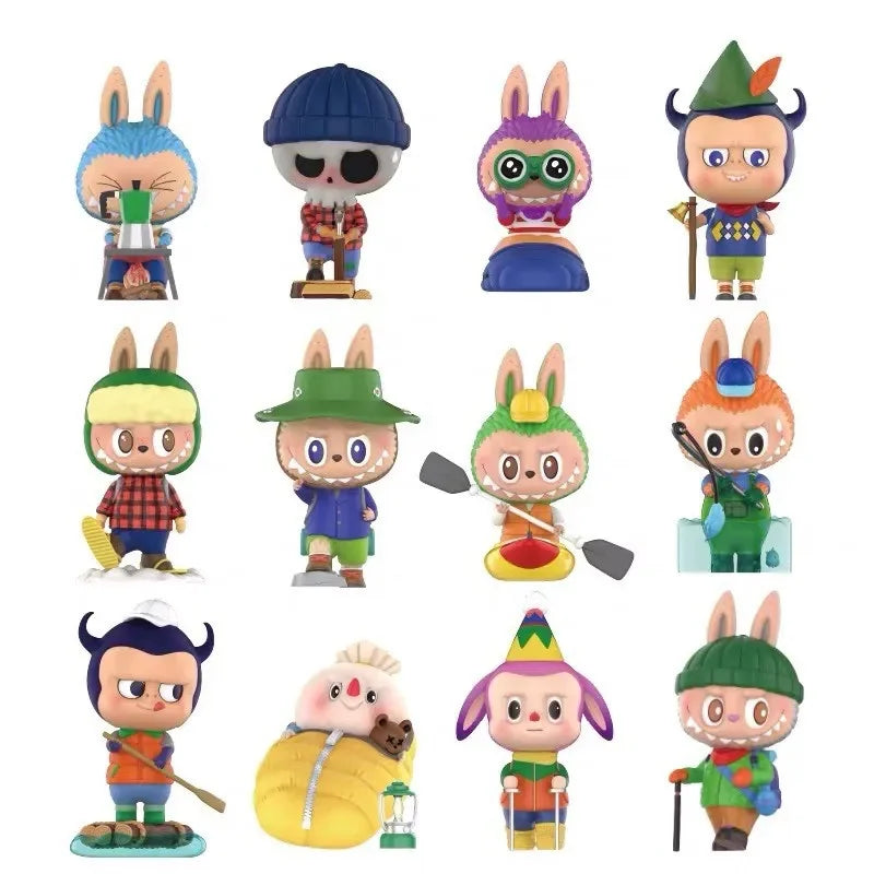Pop Mart Labubu Elf Wilderness Travel Series Camping Confirmed Guess Bag Caja Ciega Toy Cartoon Animals for Girls Gift