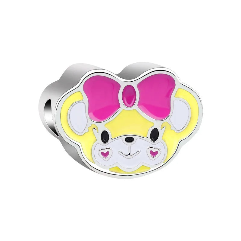 Sanrio Hello Kitty Melody Charming Cartoon Dripping Oil Beads Fit Original Pandora Bracelets Colorful DIY Jewelry Accessories