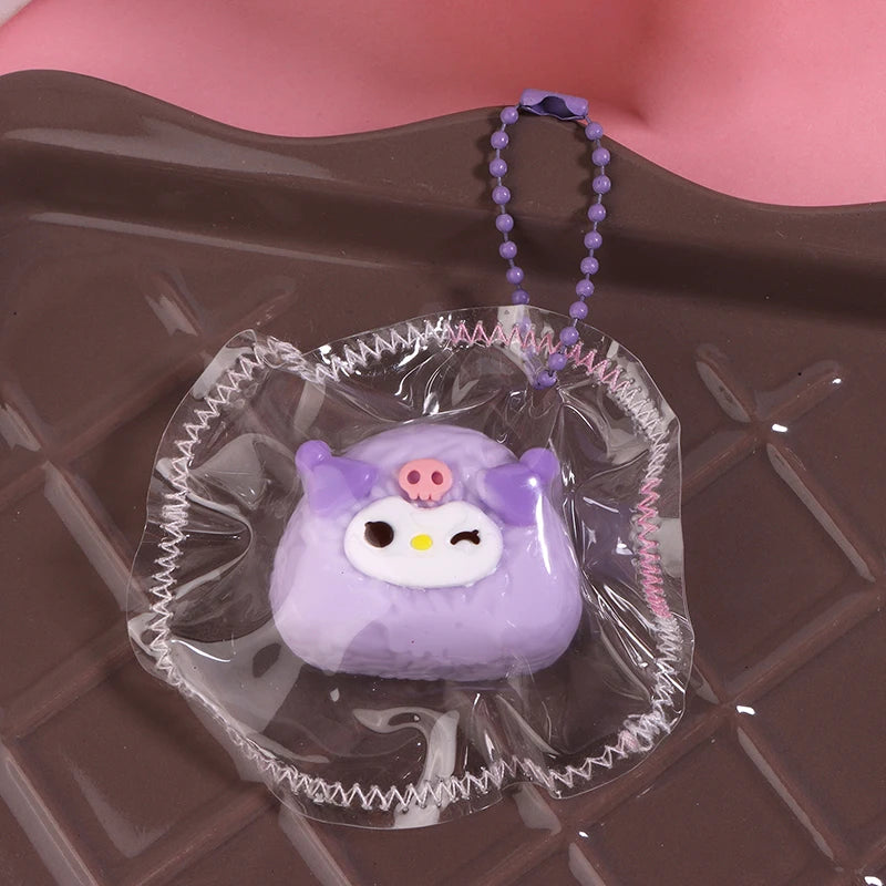 Sanrio HelloKitty Squeeze Toy Pendant Antistress Ruduce Stress Pinching Kuromi Mymelody Soft Relief Relax Toys Cartoon Ornament