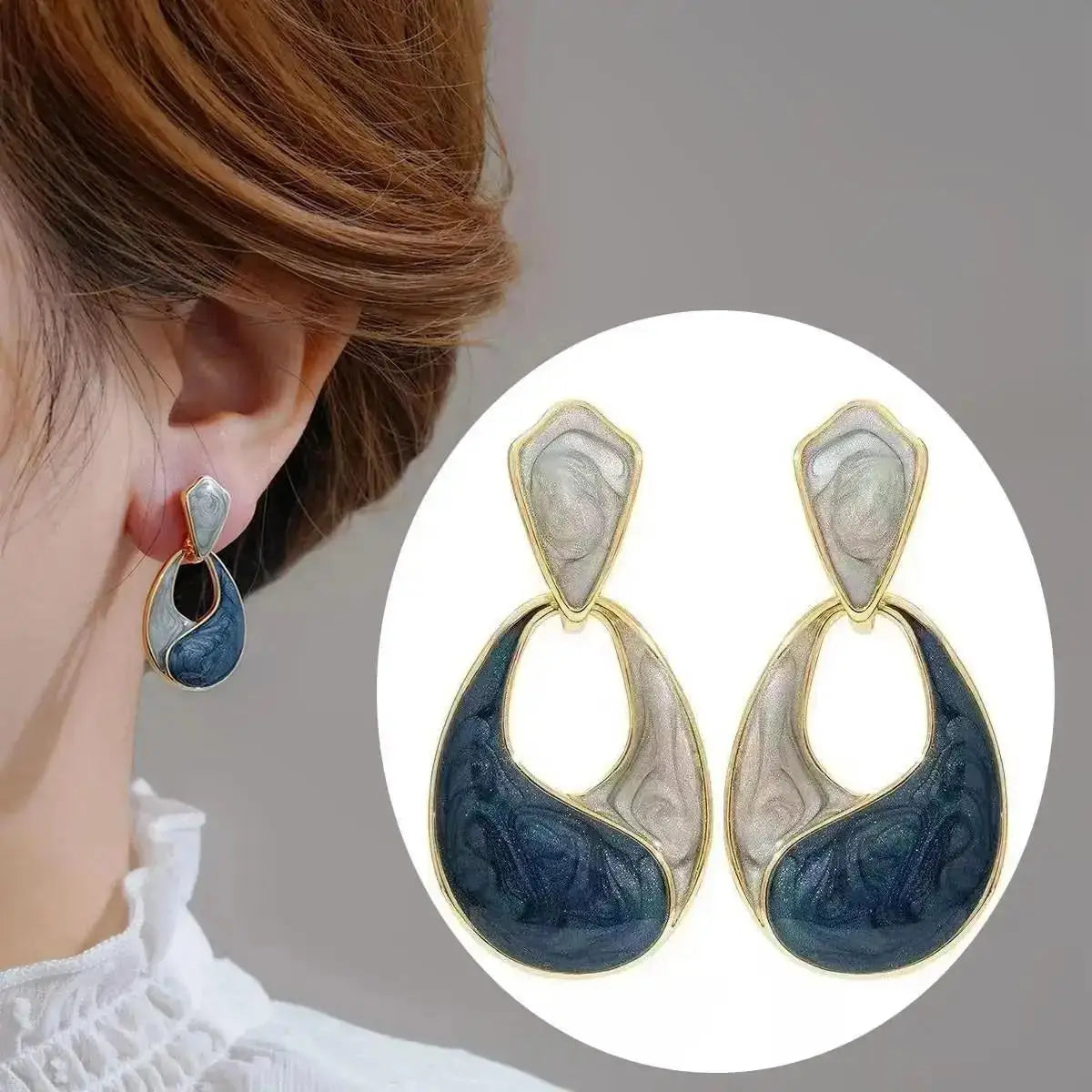 925 Silver Needle Korean Fashion Water Drop Pearl Earrings For Women Jewelry 2025 Trending New Women's Elegant Palace Earrings