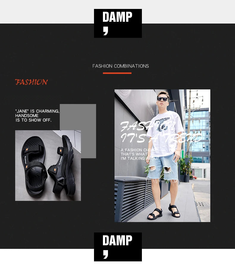 Men Sandals Summer Leisure Beach Holiday Sandals Men Shoes 2023 New Outdoor Sneakers Male Retro Comfortable Casual Sandals Men