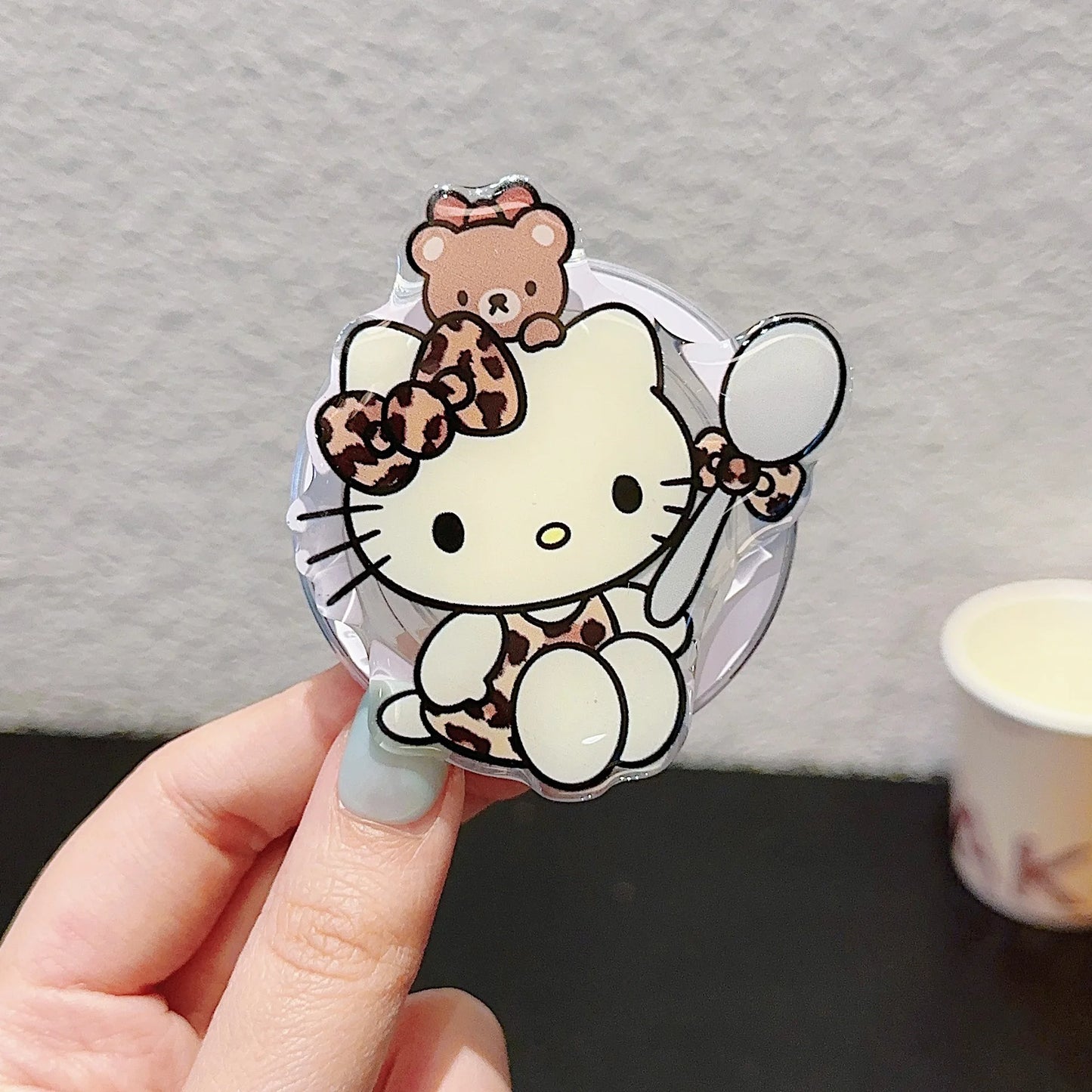Sanrio Magnetic Mobile Phone Holder Cute Hello Kitty My Melody Kuromi Cinnamoroll Little Twin Star Keroppi Boy Girl Gift